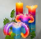 Lotuskerze Rainbow
